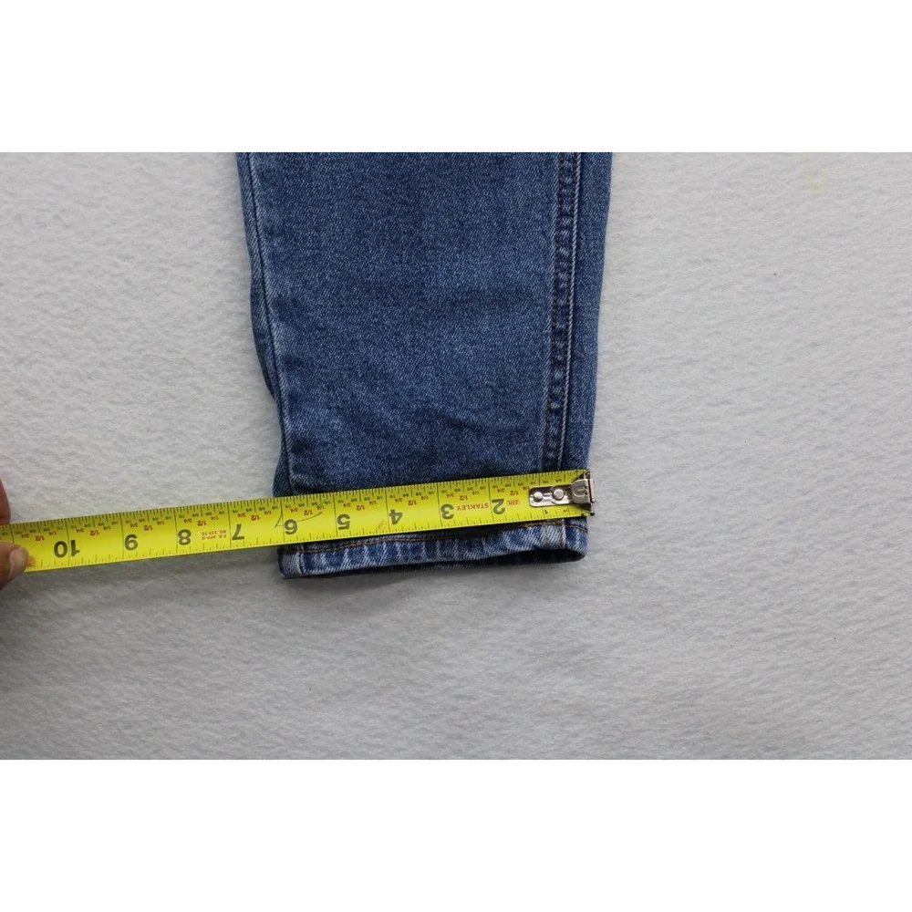 Women's High Rise Tapered Jeans Size 5 Blue Denim Mom Jeans High Waist